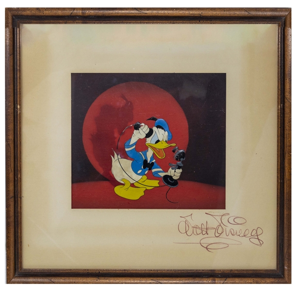 Walt Disney Signed Donald Duck Cel, for ''Der Fuehrer's Face''